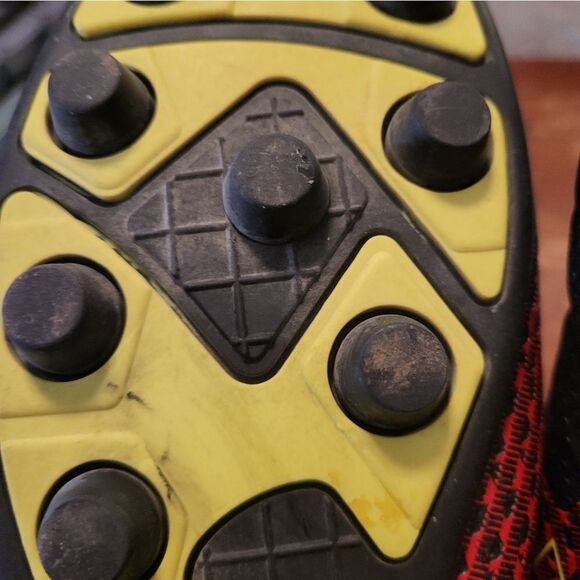 Lotto Forza Elite 3 Mens Soccer Cleats Black Red Yellow, Size 12 - Picture 11 of 12